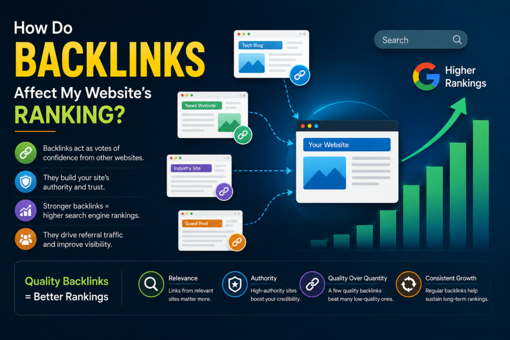 How do backlinks affect my website’s ranking